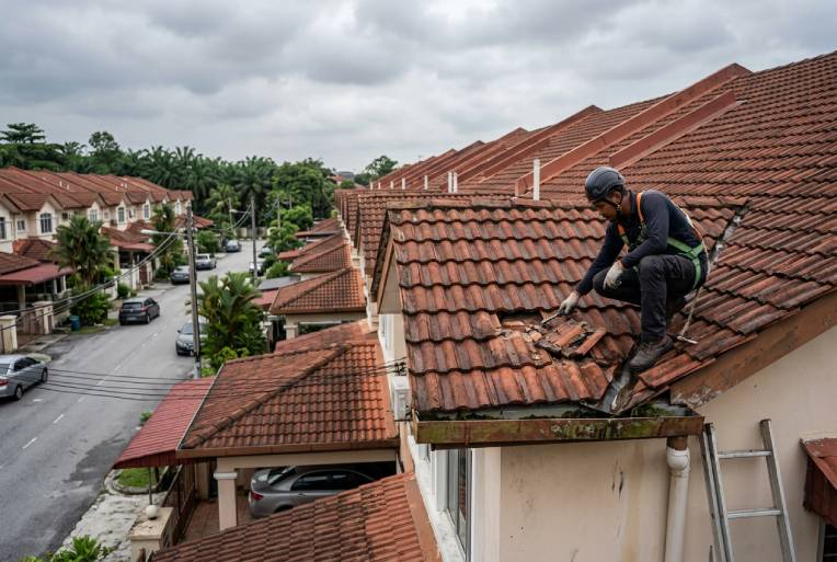Professional roof work Klang Valley inspection for common roofing problems